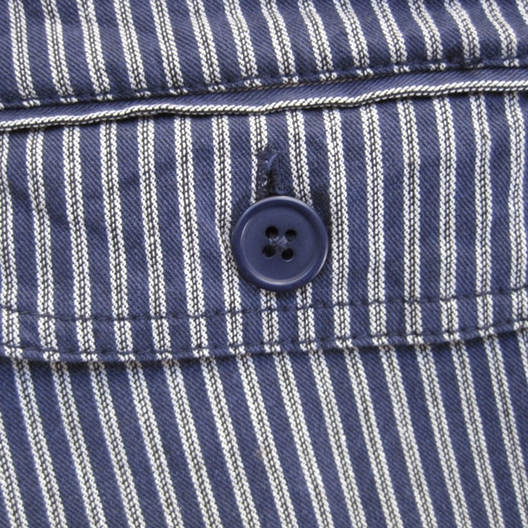 Boden Blue & White Striped Button Up The Southhampton Sailor Jean Size 10 R - Picture 6 of 10
